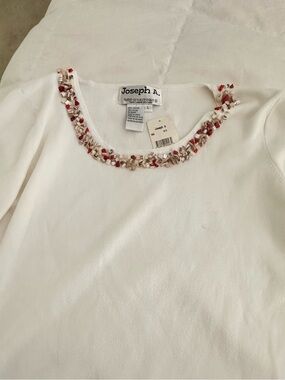Joseph A decorated sweater shells,coral etc